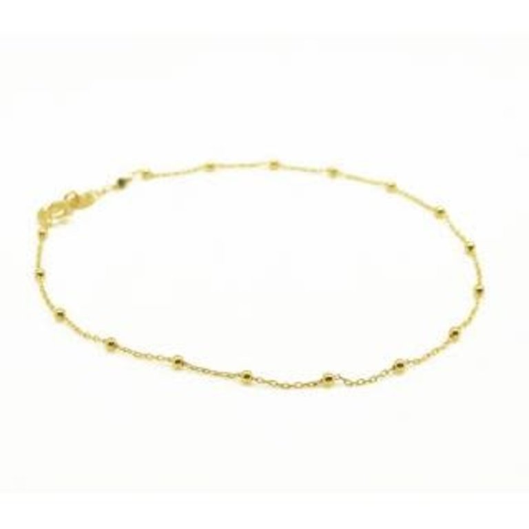 By Johanne ART5488 Gold plated dual chain anklet