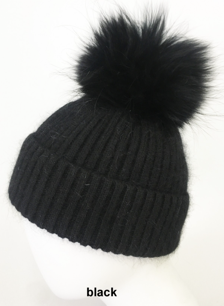 Linda Richards HA-62 Mohair Wool Hat Black