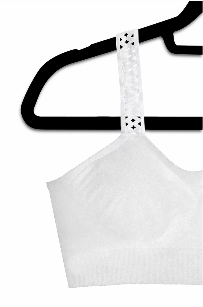 Strap-Its White Bra Attached Lattice Strap