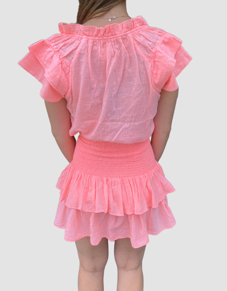 Honorine Pixie Skirt Neon Canteloupe S21