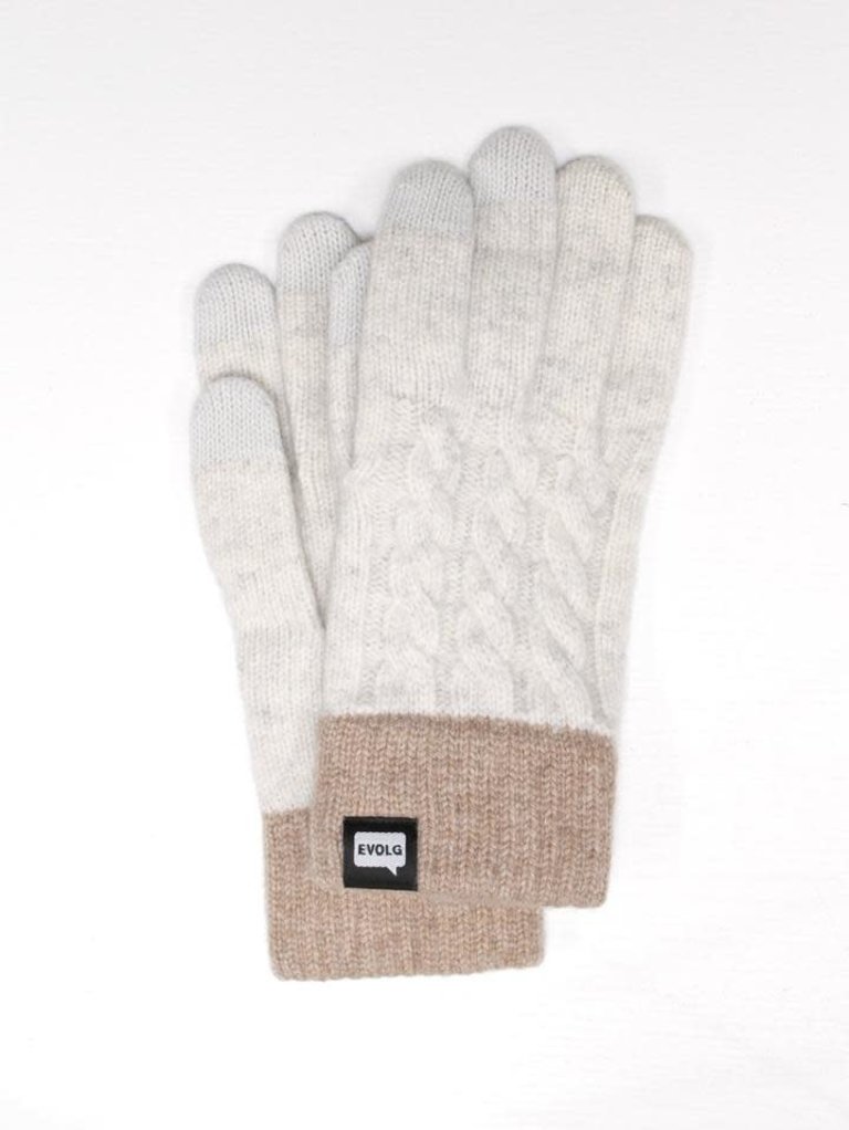 Evolg Minos Gloves Off White x Light Brown F21