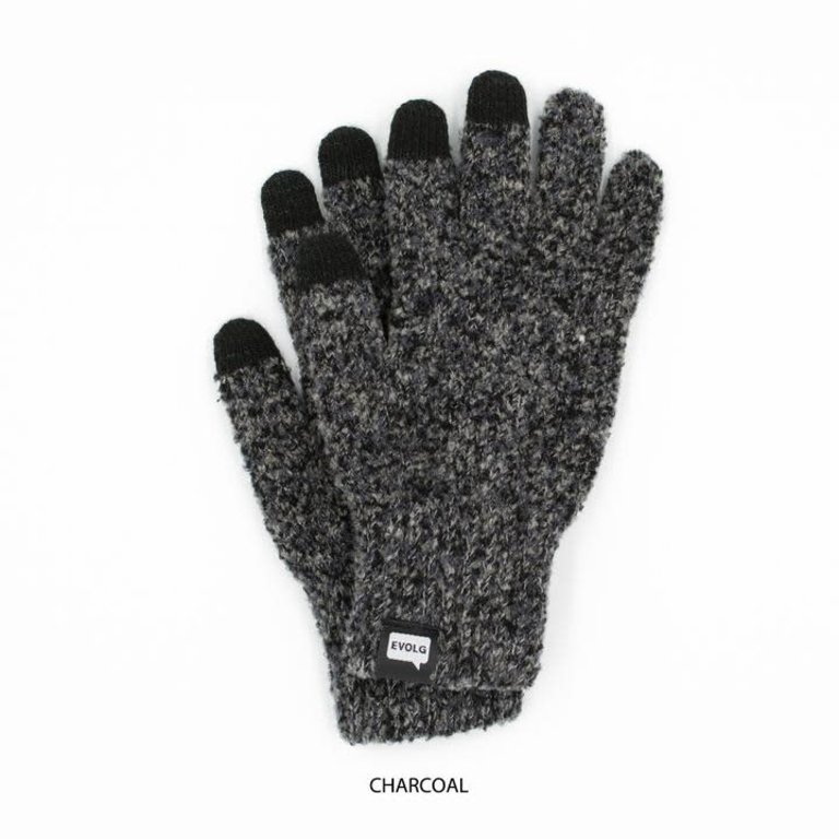 Evolg Mottled Gloves Charcoal F21