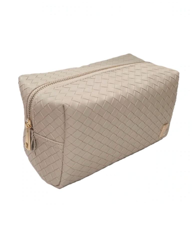 TRVL Luxe Train Woven Duo Dome Bags Bisque