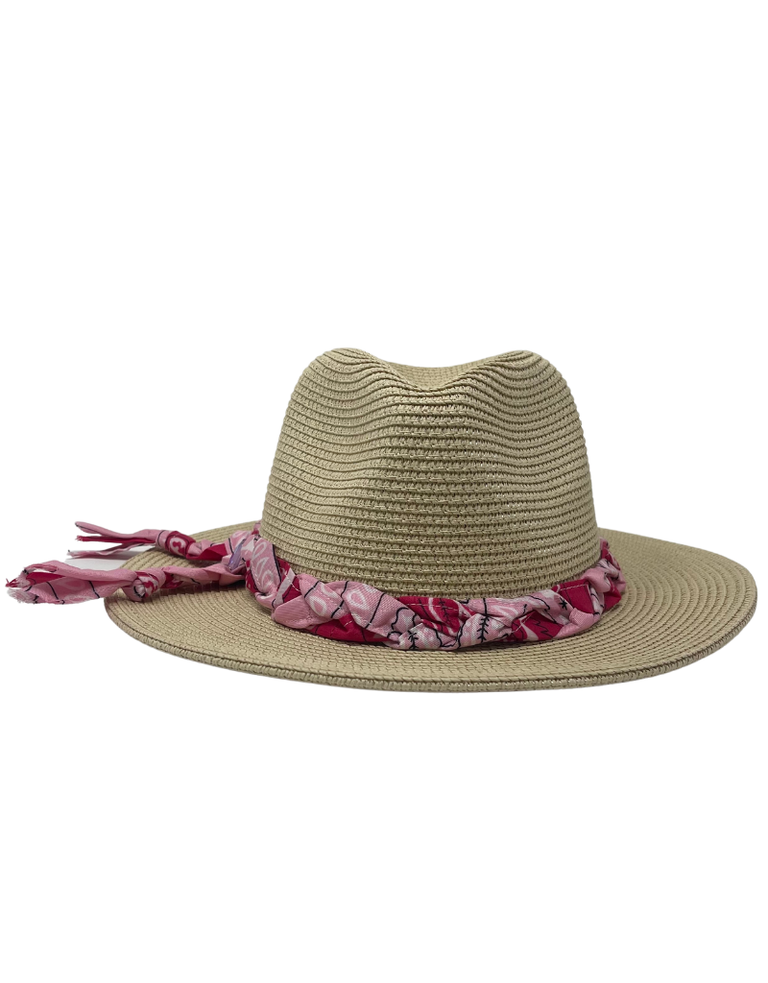 I Am More Exclusive Hat J - Panama Light Beige Pink Bandana