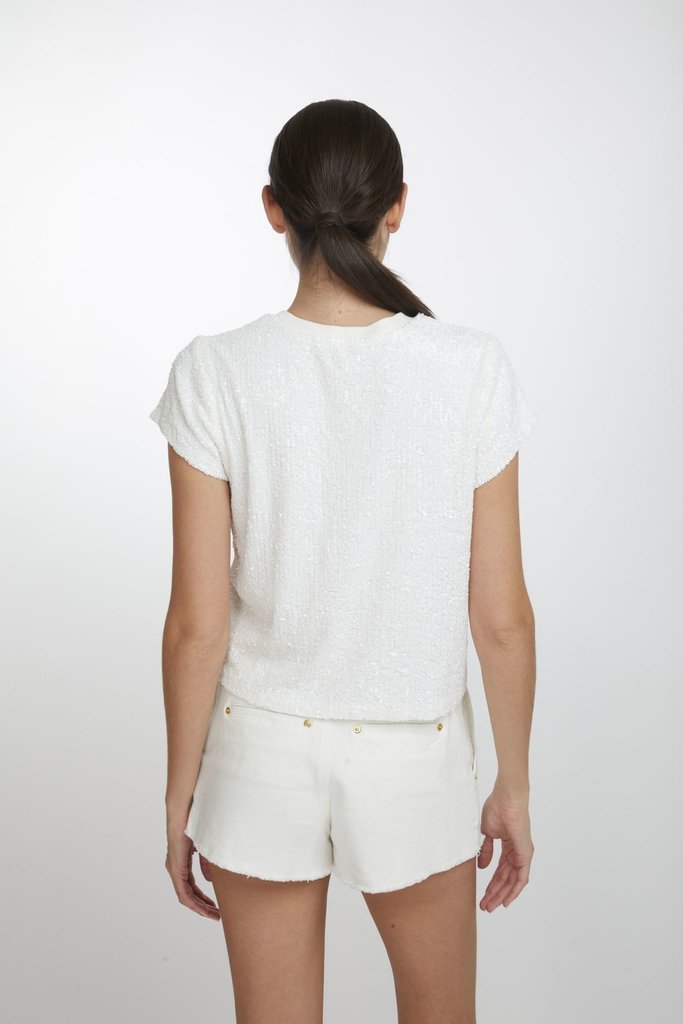 Generation Love Kai Sequin T-Shirt White Su22