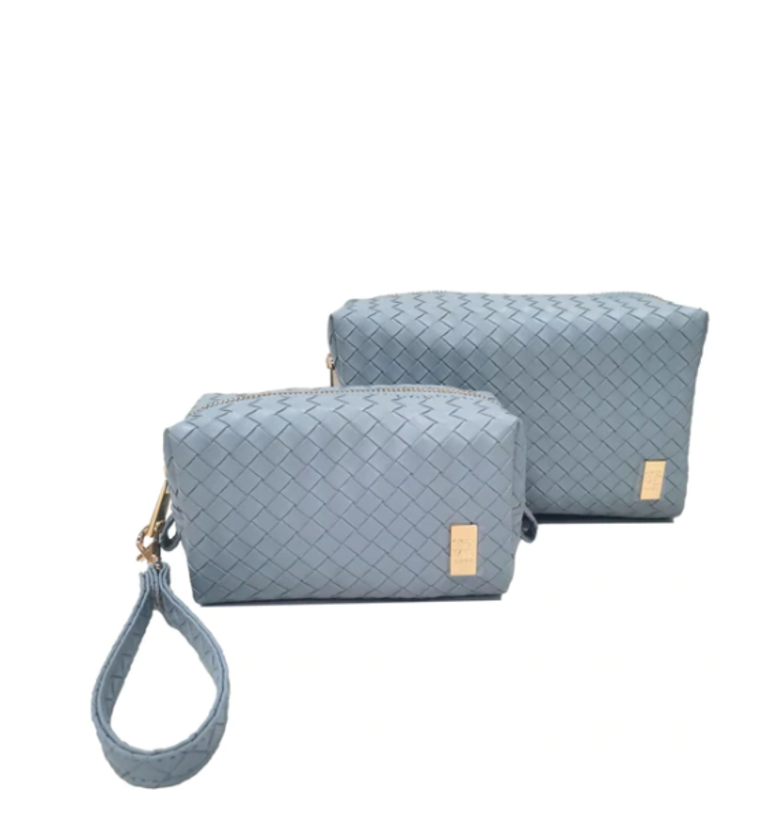TRVL Luxe Duo Dome Bag Set Woven Bleu