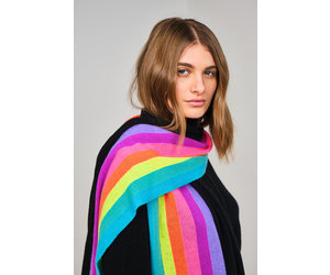 Brodie Stripe Evie Scarf Black Neon Stripes I AM MORE SCARSDALE