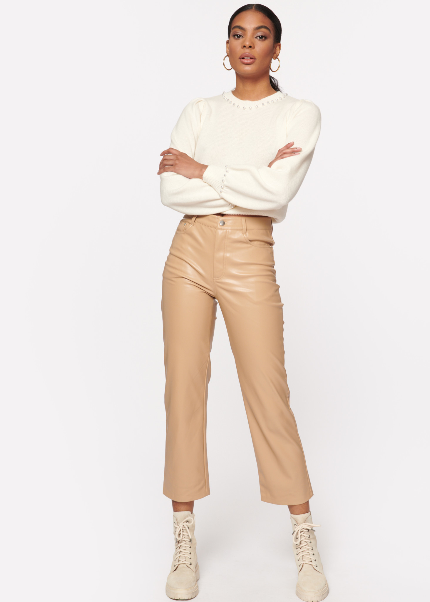 Buy Cream Trousers & Pants for Women by ALLEN SOLLY Online | Ajio.com