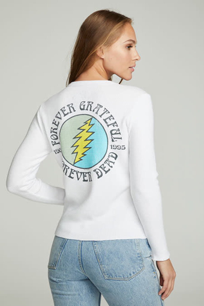Chaser Military Thermal LS Tee White Grateful Dead F22