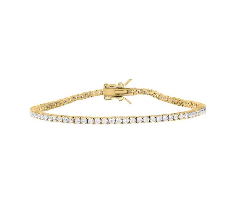 I Am More Jewels A443GLD Adina Tennis Bracelet Gold 3mm