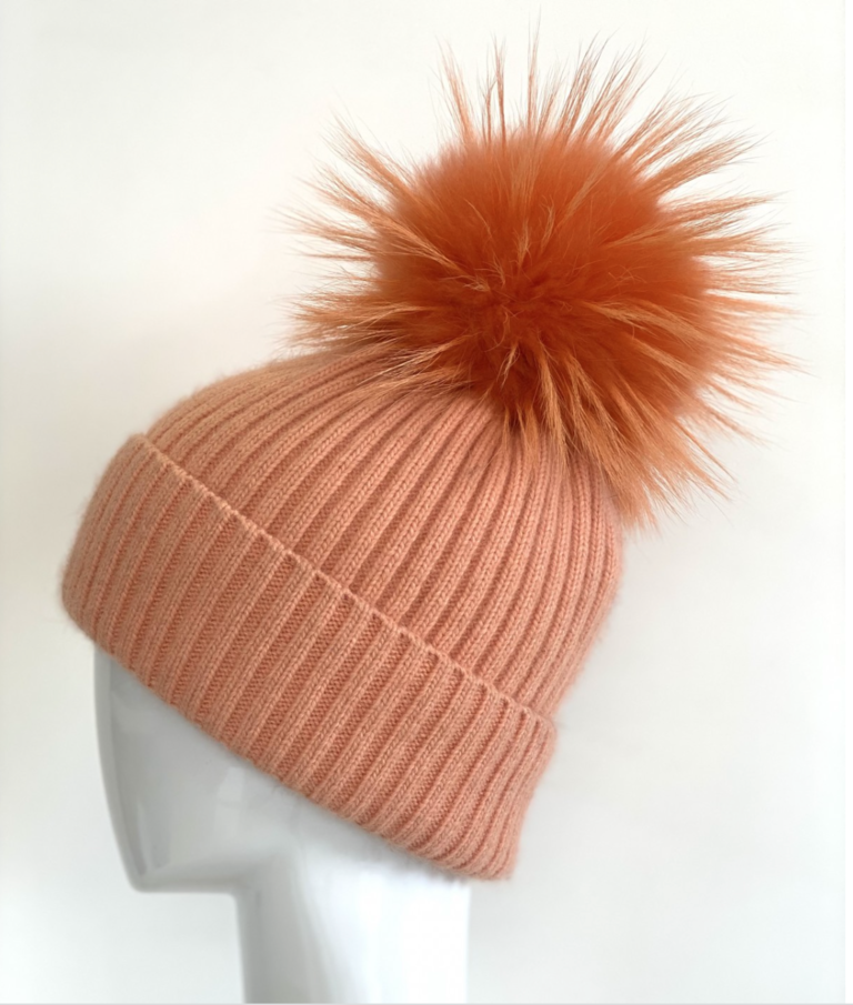 Linda Richards HA-62 Mohair Wool Hat Apricot