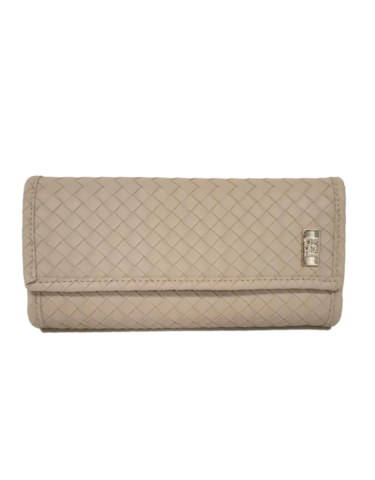 TRVL Luxe Jewelry Wallet Trame Woven Bisque