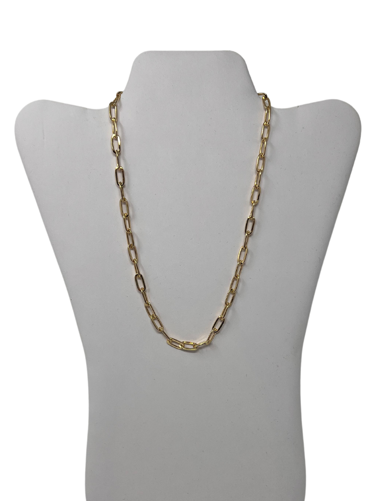 Marlyn Schiff 2273N Gold Plated Short Oval Chain Necklace for Clasp Charms