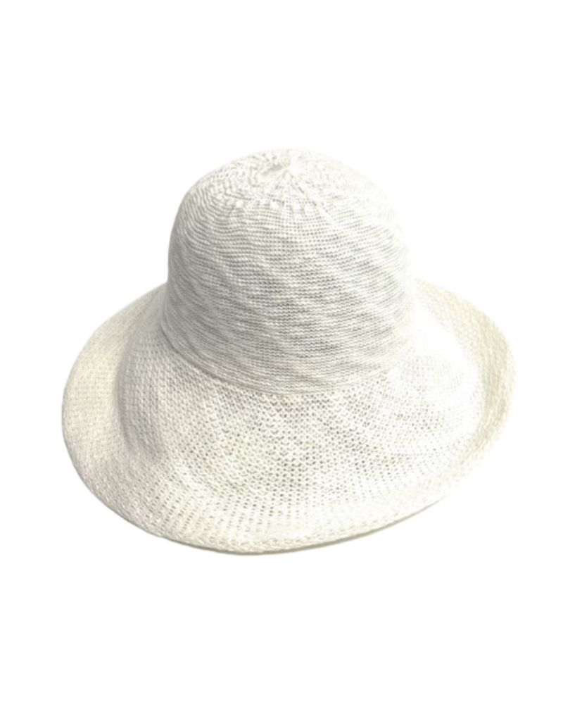 Shihreen 16S-0365 White Cotton Blend Large Brim Hat 23