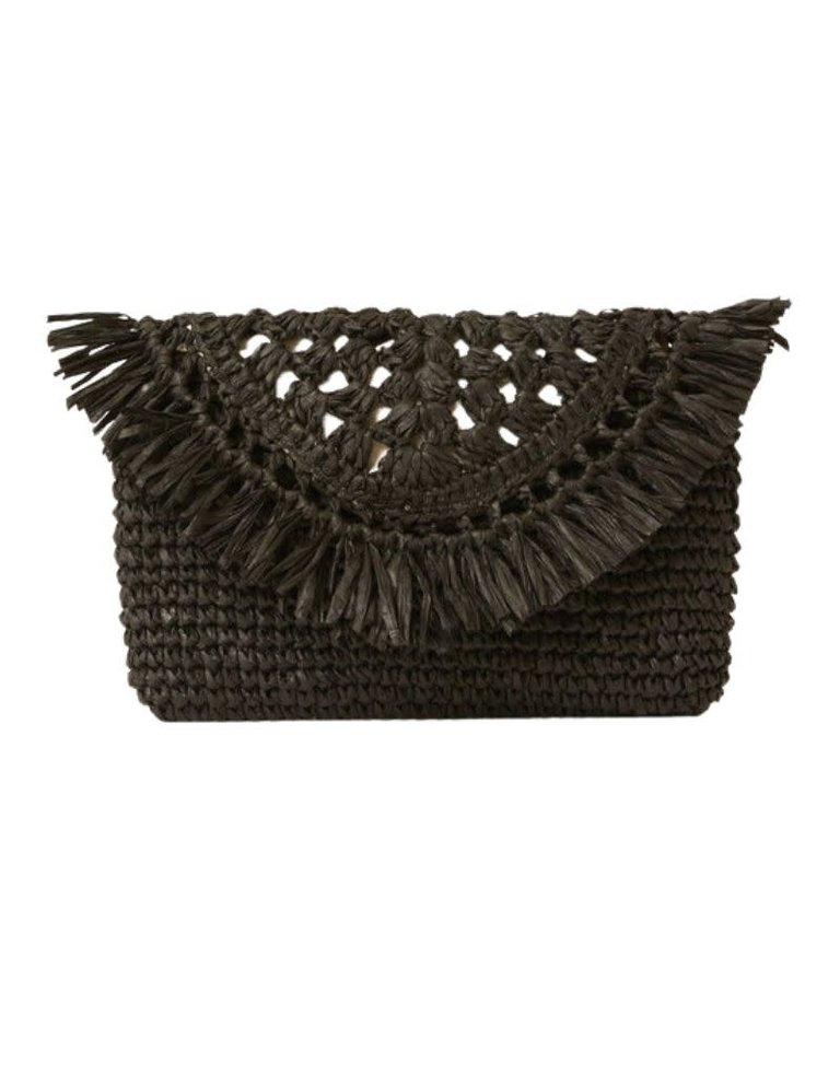 BTB Los Angeles Keli Fringe Clutch Black S23