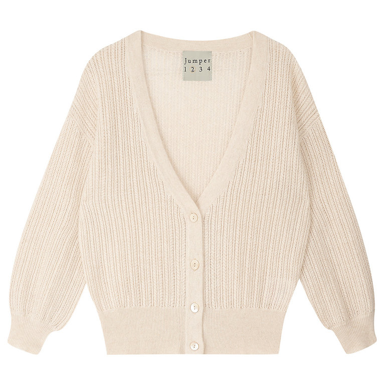 Jumper 1234 Open Cardigan Oatmeal S23