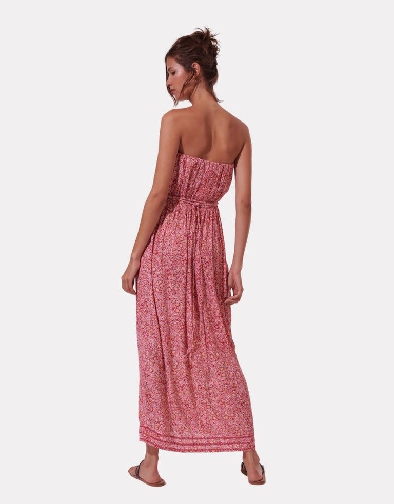 Poupette St Barth Long Dress Mara Pink Mayflower S23