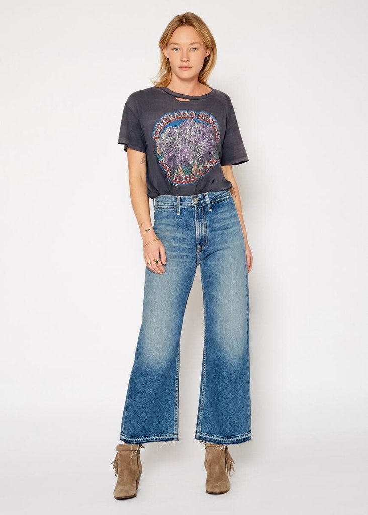 Noend Denim Queen Wide Leg Destroyed Patch Jeans In Tahoe S23