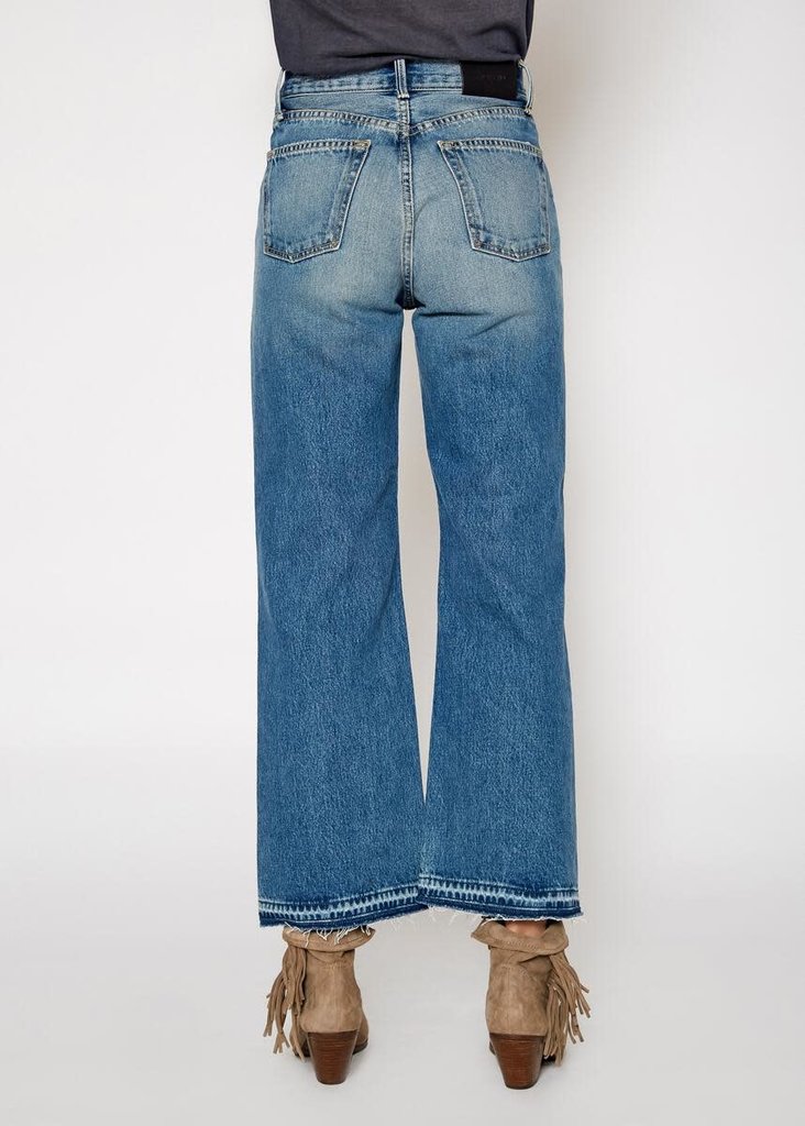 Noend Denim Queen Wide Leg Destroyed Patch Jeans In Tahoe S23