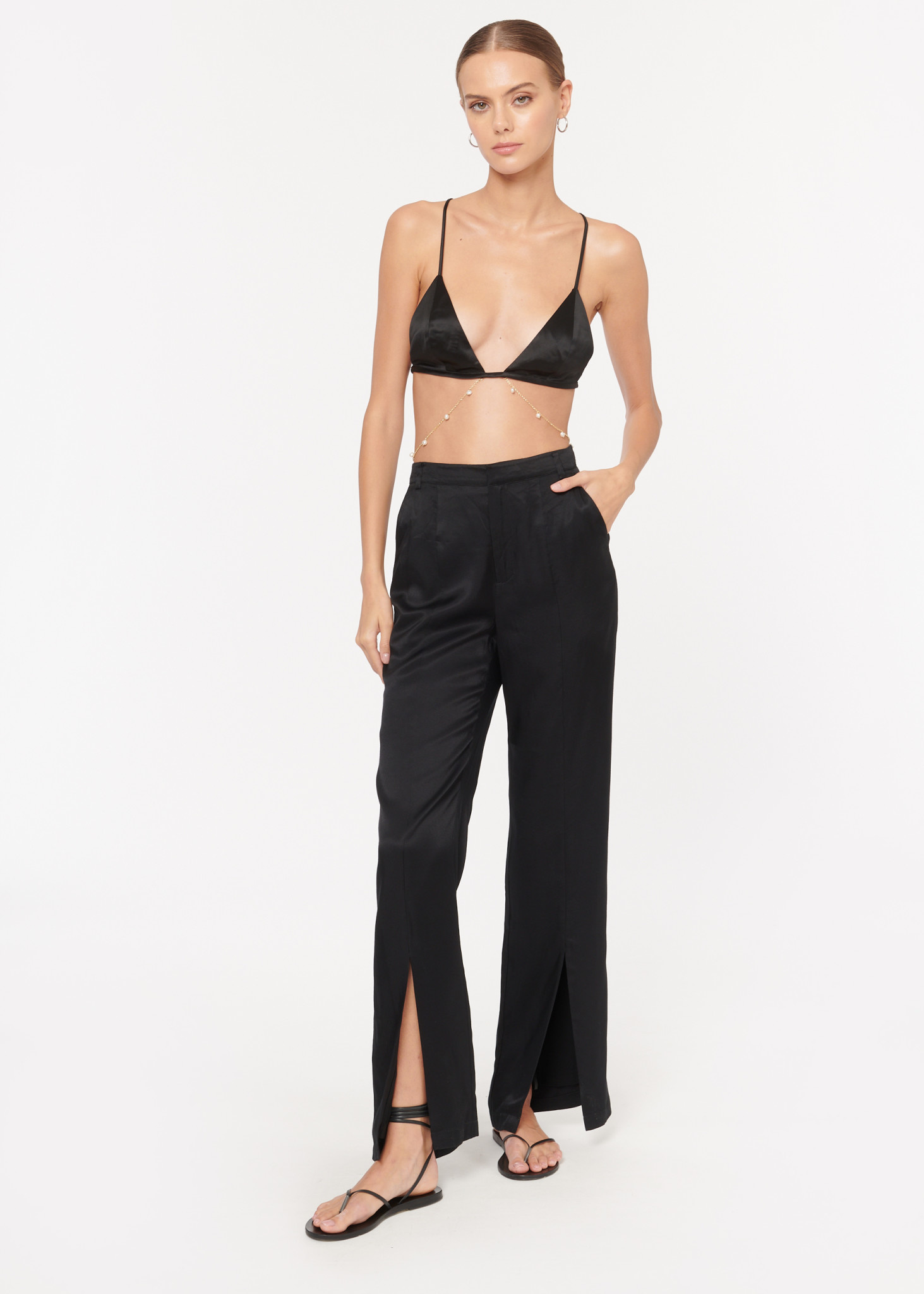 Classic and Timeless: CAMI NYC Amelie Twill Pant in Black