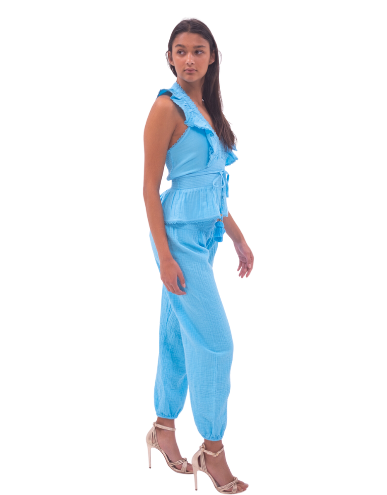 Bell Alexa Top Turquoise Gauze Su23