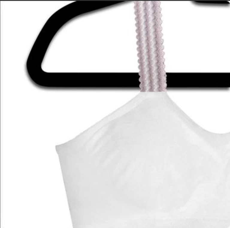 Strap-Its White Bra with Attached Pink and White Strap