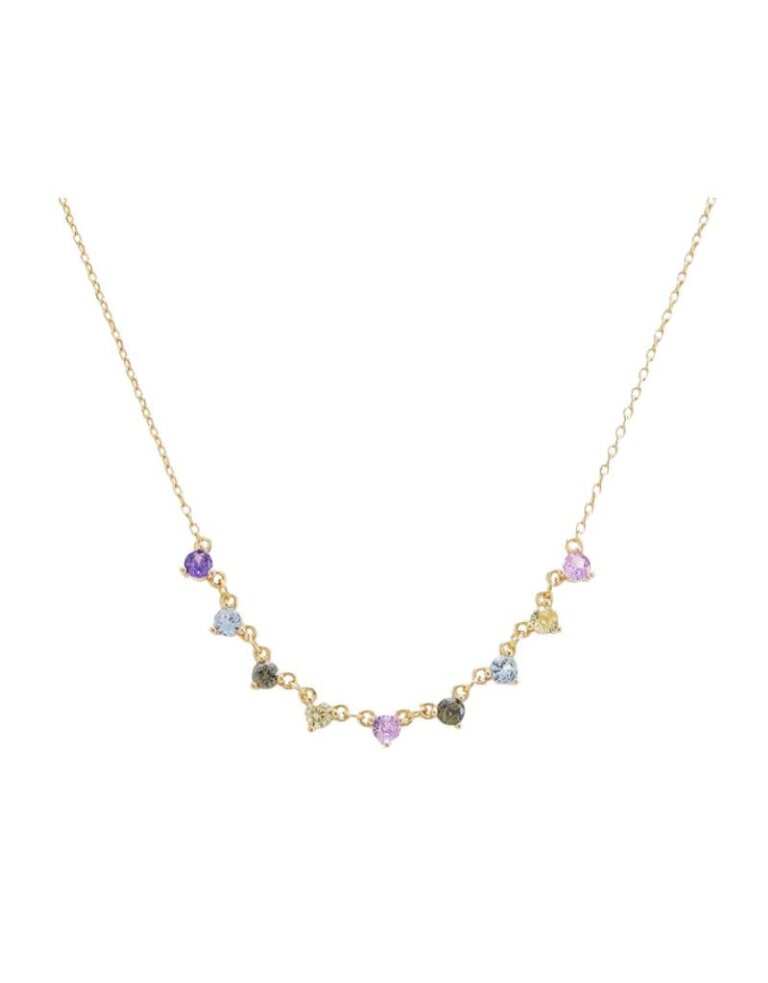 I Am More Jewels N74677 Multi Colored Graduated Stone Necklace