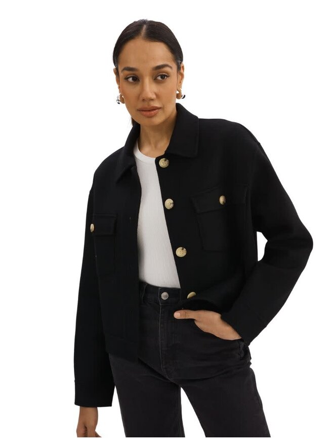 Lamarque Women's Danika Cropped Jacket - Black - Casual Jackets