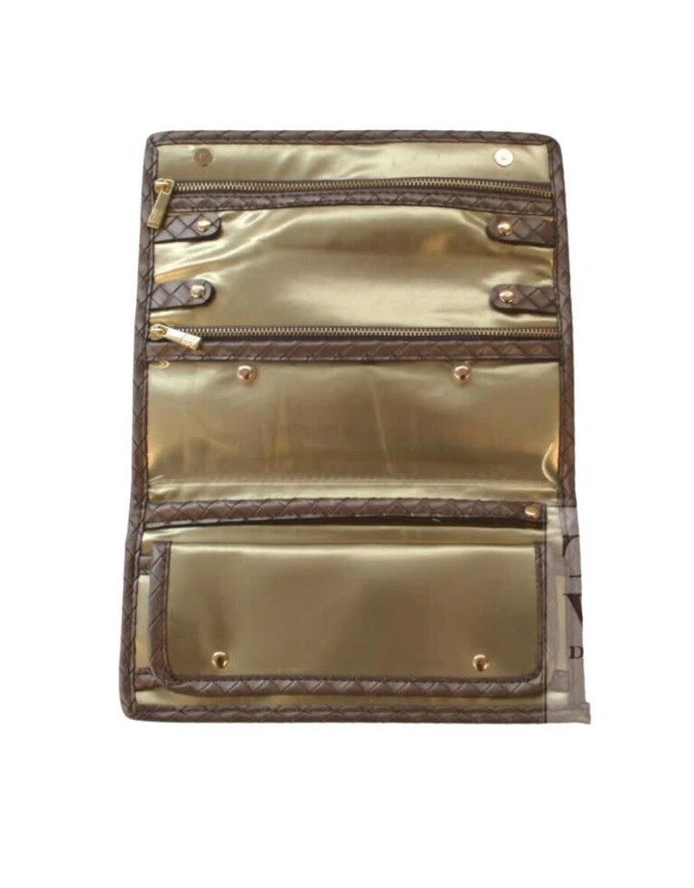 TRVL Luxe Jewelry Wallet Woven Bronze
