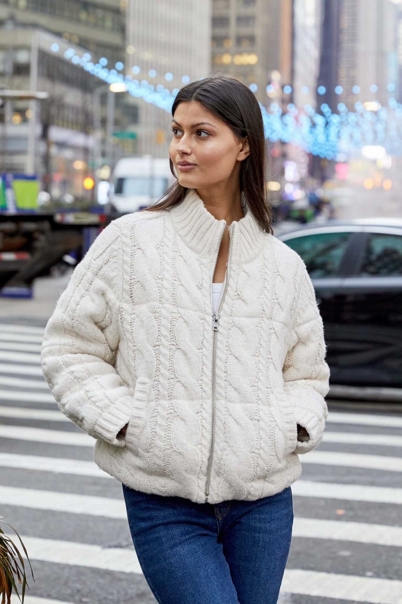 Aspen Sweater Jacket Ivory F23 - I Am More Scarsdale