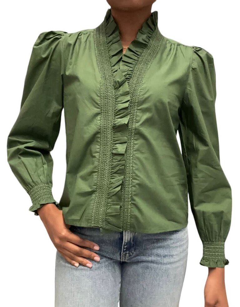 Love the Label Long Sleeve Zuri Top Olive F23