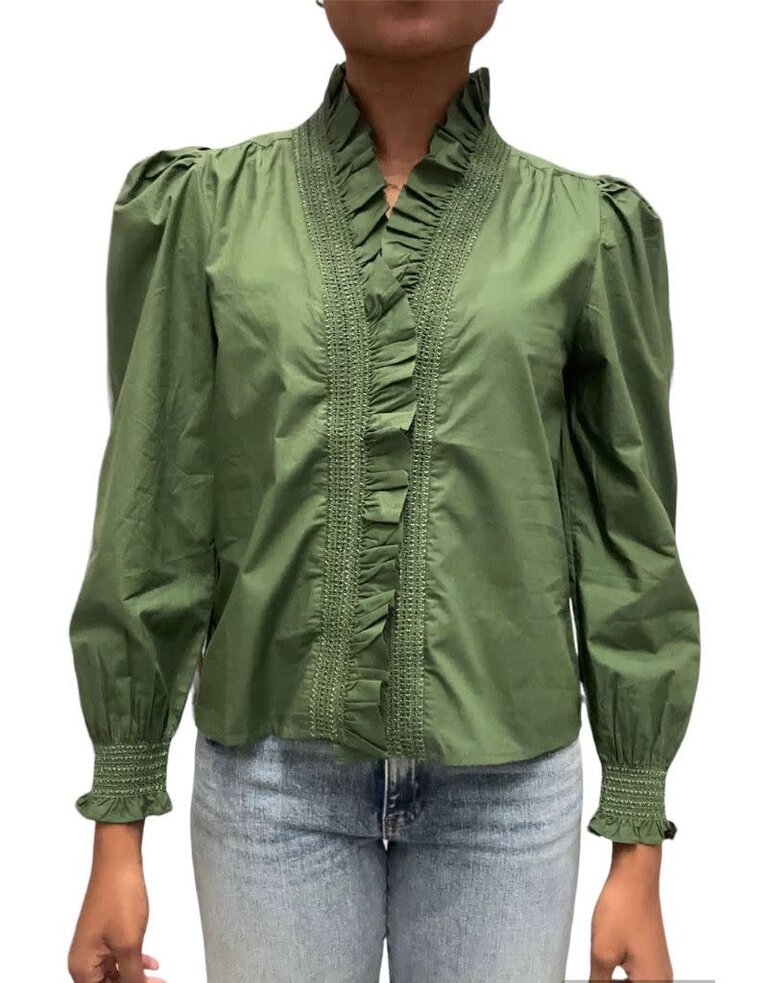 Love the Label Long Sleeve Zuri Top Olive F23