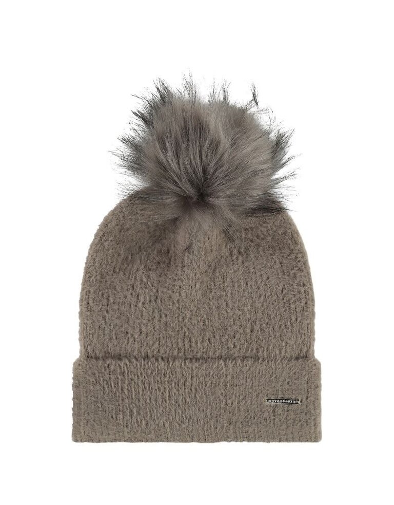 Rino & Pelle Caso Beanie with Pom Taupe F23