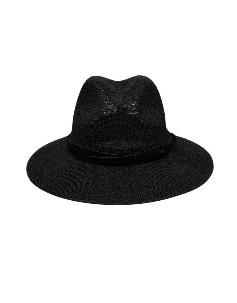 Wyeth Sedona Fedora Hat in Black