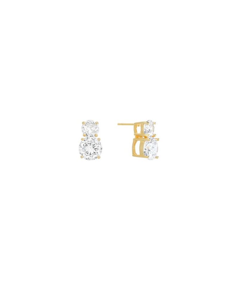 Shashi Double Solitaire Stud Gold