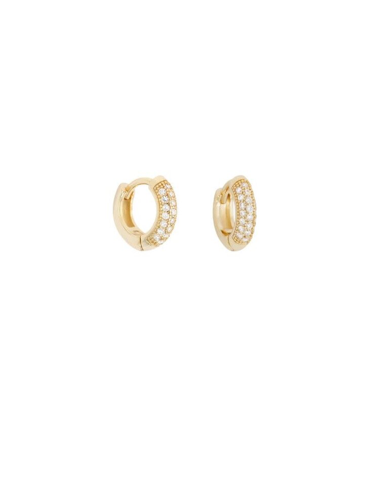 Shashi Baby Dominique Pave Hoop Gold