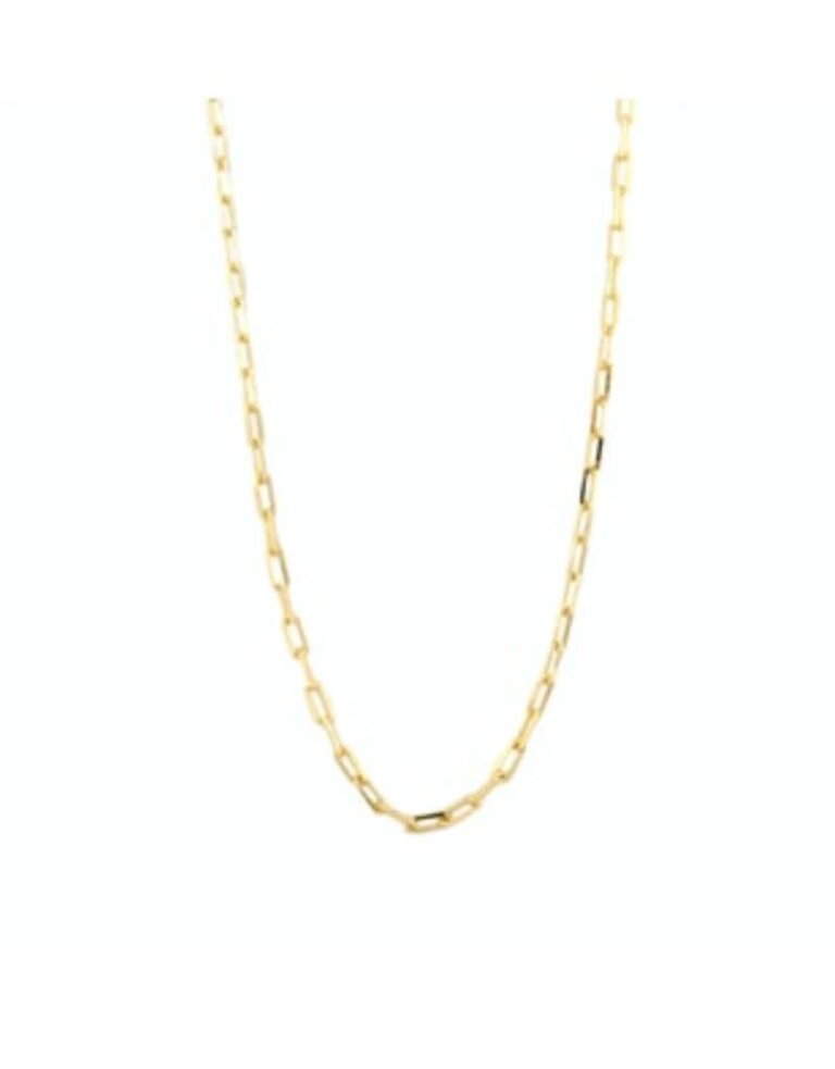Marlyn Schiff 1648N Gold Plated-Sterling 30" Small Link Chain Necklace