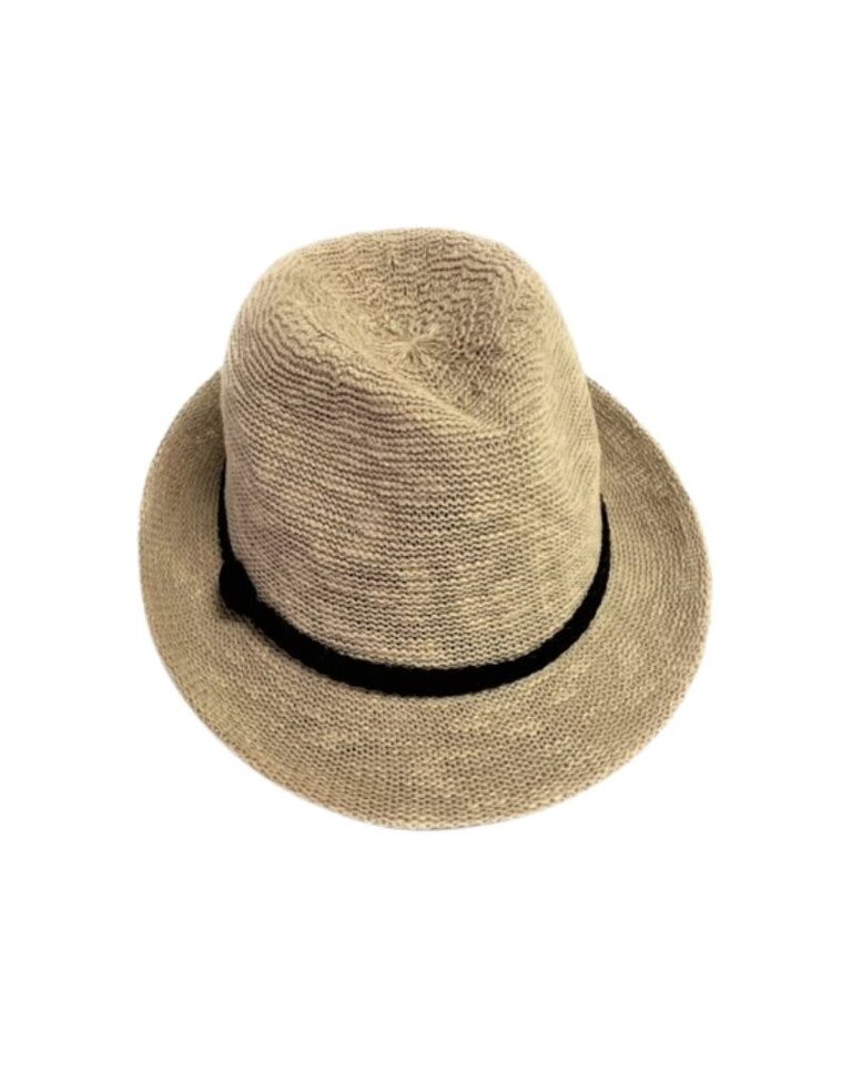 Shihreen 110-244 Fedora Small Brim With Suede Band Natural 24