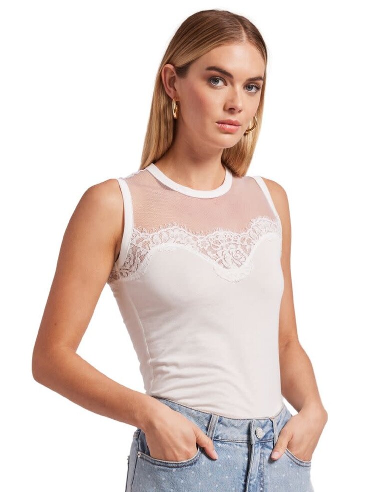 Generation Love Marilyn Lace Combo Top White S24