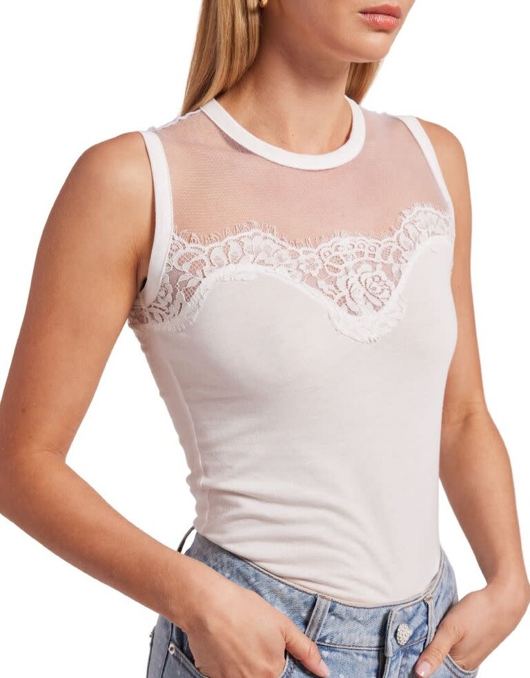 Generation Love Marilyn Lace Combo Top White S24