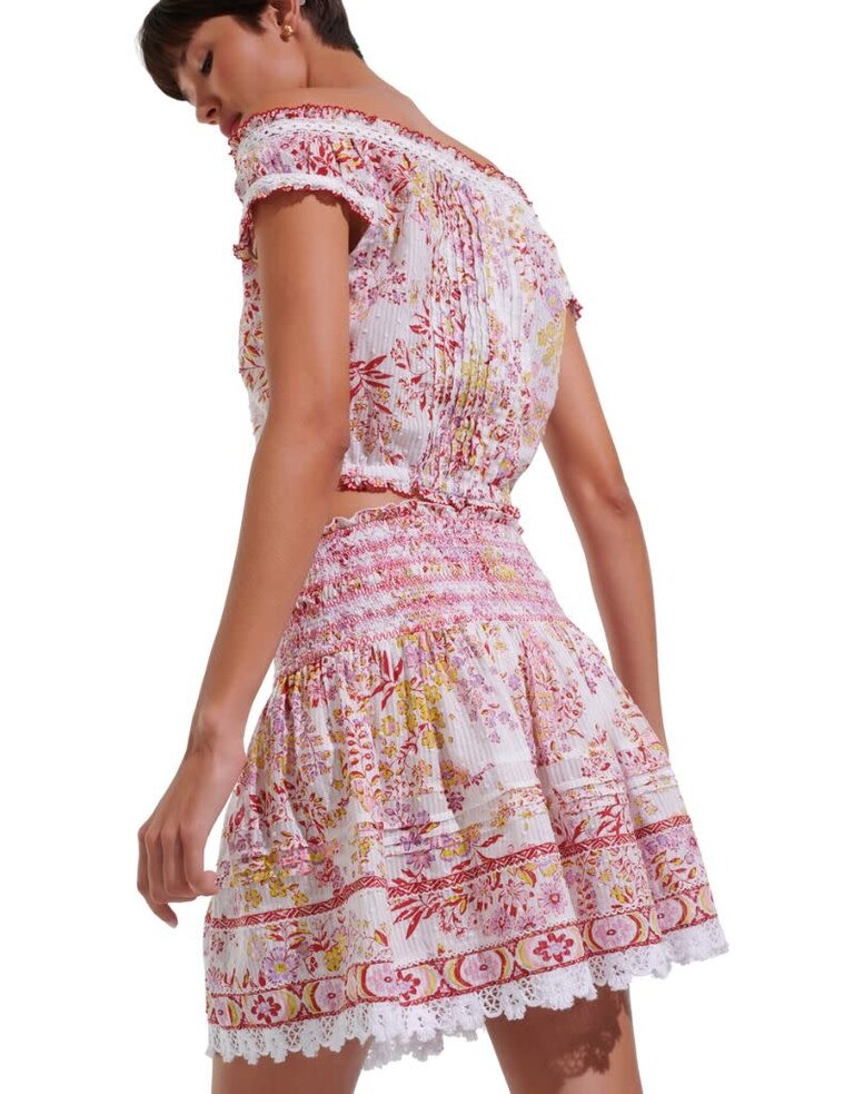 Poupette St Barth Mini Skirt Galia CT Stripe Pink Queen Liberty S24