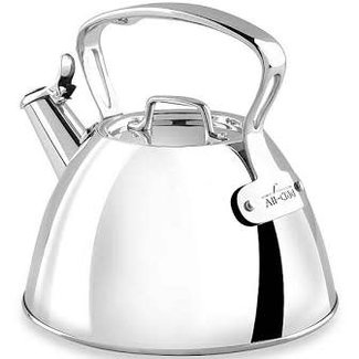 stainless steel kettle and toaster