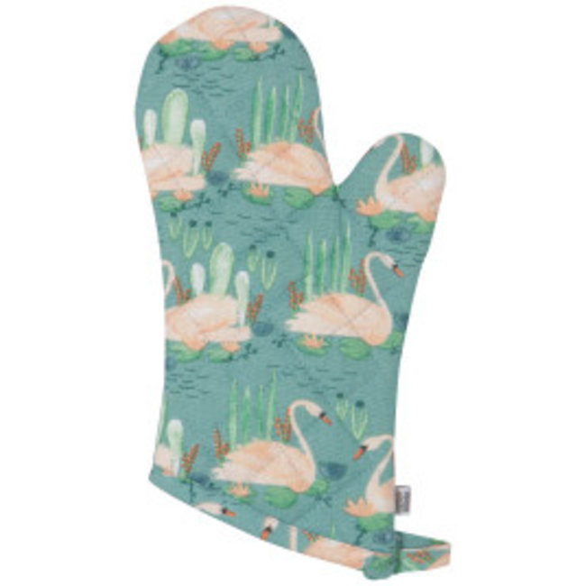 Now Designs NOW Designs Oven Mitt- Classic Swan Lake