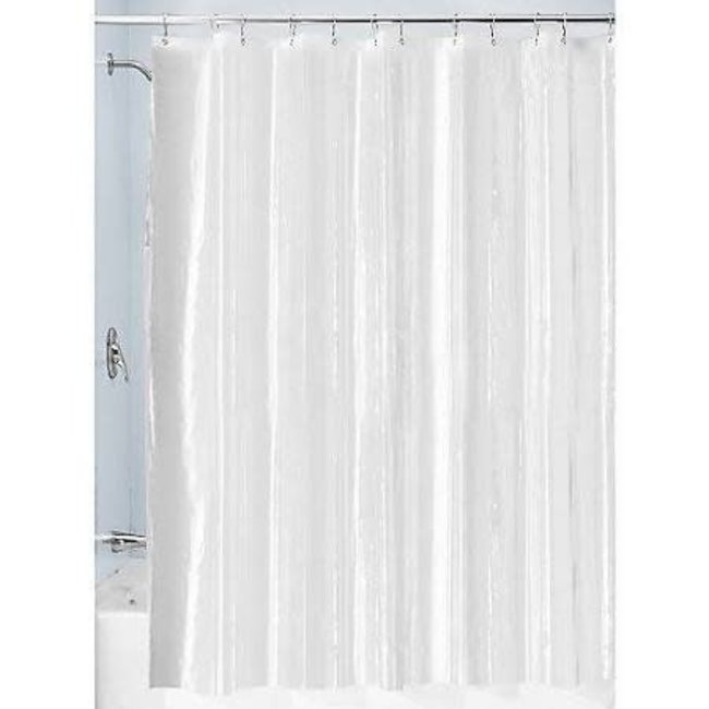 Interdesign Vinyl Shower Curtain Liner, 78 Long Clear Shower Curtain Liner