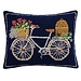 Peking Handicraft Peking Handicraft Hook Pillow 20x16- Bicycle with Basket