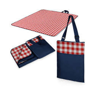 Picnic Time Picnic Time Vista Blanket Red Check with Navy