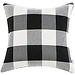Adv Black And White Check Pillow 20x20