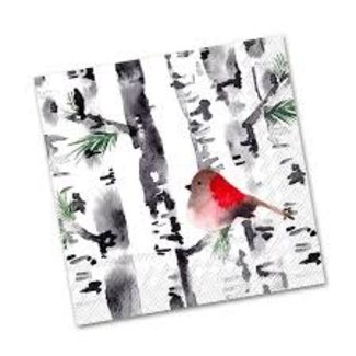 Boston International Luncheon Napkin - Bird In Birch