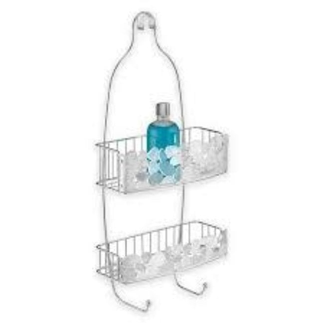 InterDesign Shower Caddy with Pebblz - Clear & SS