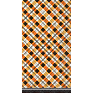 Boston International Hostess Napkin- Plaid Pumpkins